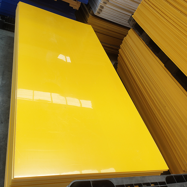 10mm Yellow HDPE SHEET for Ice Rink Kick Board
