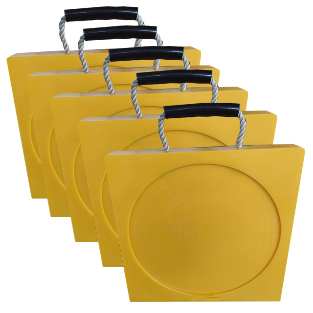 Custom Yellow Mobile UHMW Polyethylene Uhmwpe Plate Crane Outrigger Pads