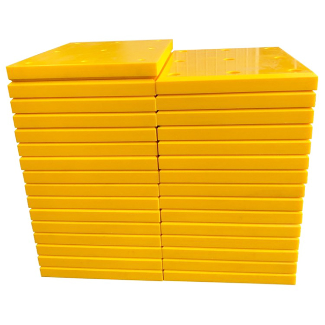 Yellow UHMW-PE Face Pads for Rubber Fender / UHMW-PE Sliding Fender Pads